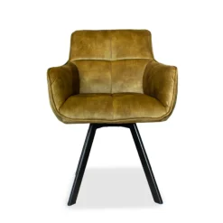 Eetkamerstoel - Peter - Draaibaar - stof Velours Adore green