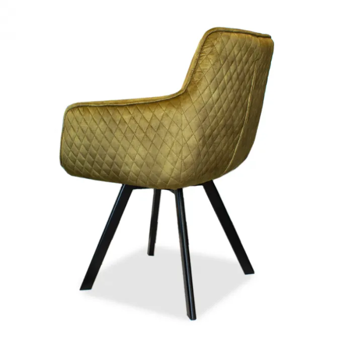 Eetkamerstoel - Peter - Draaibaar - stof Velours Adore green