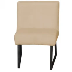 Eetkamerstoel - Rotterdam - geschikt voor ronde tafel - stof Element beige 06