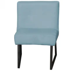 Eetkamerstoel - Rotterdam - geschikt voor ronde tafel - stof Element lichtblauw 16