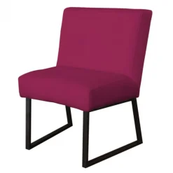 Eetkamerstoel - Rotterdam - geschikt voor ronde tafel - stof Element fuchsia 19