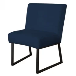 Eetkamerstoel - Rotterdam - geschikt voor ronde tafel - stof Element blauw 13