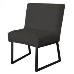 Eetkamerstoel - Rotterdam - geschikt voor ronde tafel - stof Element antraciet 01