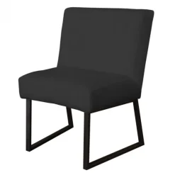 Eetkamerstoel - Rotterdam - geschikt voor ronde tafel - stof Element donkergrijs 22