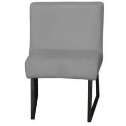Eetkamerstoel - Rotterdam - geschikt voor ronde tafel - stof Element lichtgrijs 04