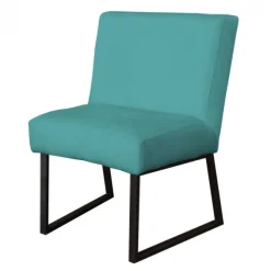 Eetkamerstoel - Rotterdam - geschikt voor ronde tafel - stof Element turquoise 15