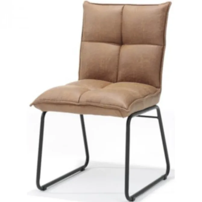 Eetkamerstoel - Soft - lederlook Missouri Cognac