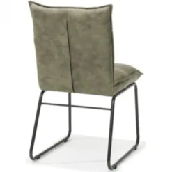 Eetkamerstoel - Soft - stof Cowboy retro lederlook Olijfgroen