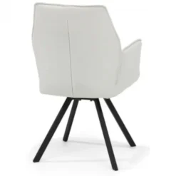 Eetkamerstoel - Tina - stof Teddy wit