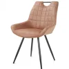Eetkamerstoel SC3 - lederlook Soft cognac