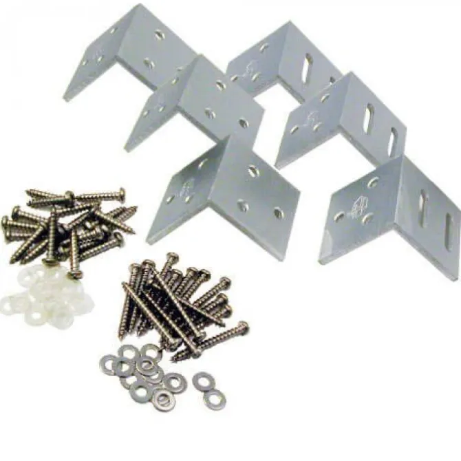 Elephant Schutting set composiet Forte bruin met blank aluminium kader (5,67 meter)