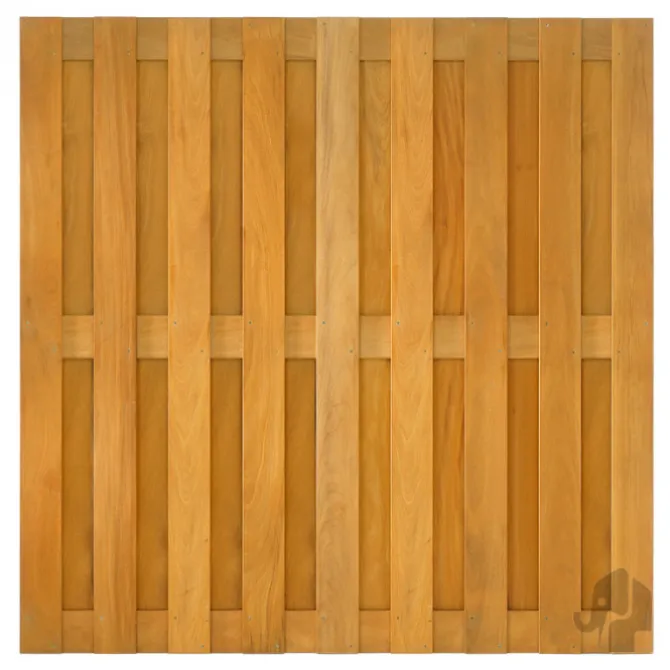 Elephant Schutting set hardhout almendrillo geolied recht 17L rvs (7,55 meter)