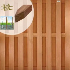 Elephant Schutting set hardhout kempas Timber recht 14L v-groef (9,42 meter)