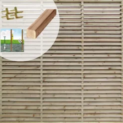 Elephant Schutting set vuren Trend louvre recht 30L groen geimpregneerd (5,67 meter)