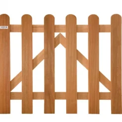 Elephant Tuinhek met poort set hardhout Bankirai Classic recht 10L ribbel (4,84 mtr)