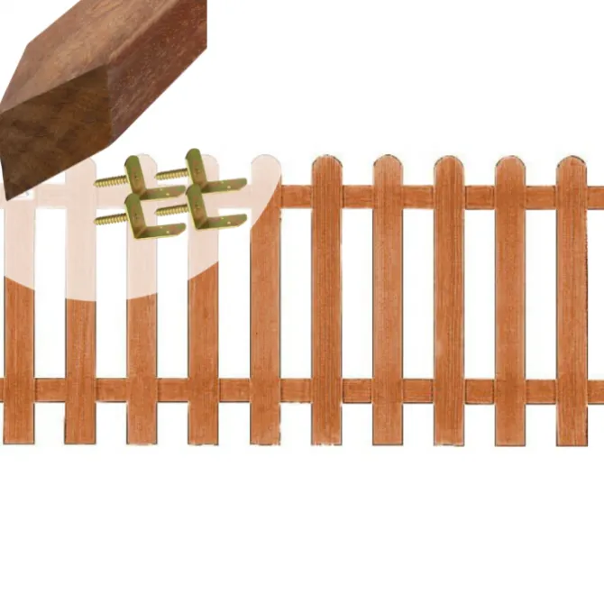 Elephant Tuinhek set hardhout Bankirai Classic recht 10L ribbel (5,64 mtr)