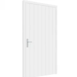 Enkele plaatdeur XL met kozijn - rechtsdraaiend - wit - 1200 x 2115 mm incl. beslag