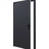 Enkele plaatdeur XL met kozijn - linksdraaiend - zwart - 1200 x 2115 mm incl. beslag