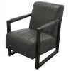 Fauteuil - Capri - lederlook Missouri antraciet 09