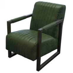 Fauteuil - Capri - Lederlook Missouri groen 10