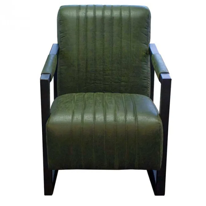Fauteuil - Capri - Lederlook Missouri groen 10