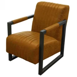 Fauteuil - Capri - lederlook Missouri cognac 03