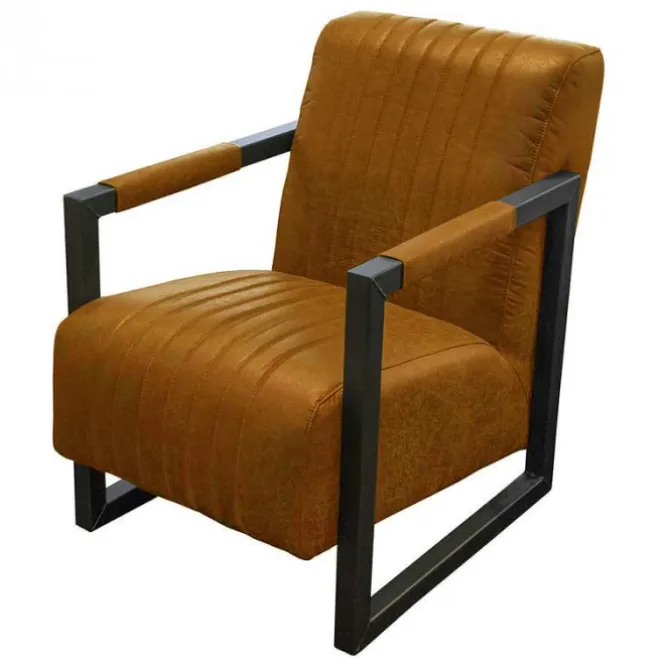 Fauteuil - Capri - lederlook Missouri cognac 03