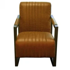 Fauteuil - Capri - lederlook Missouri cognac 03