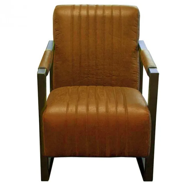 Fauteuil - Capri - lederlook Missouri cognac 03