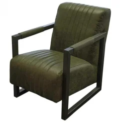 Fauteuil - Capri - leer Colorado groen 08