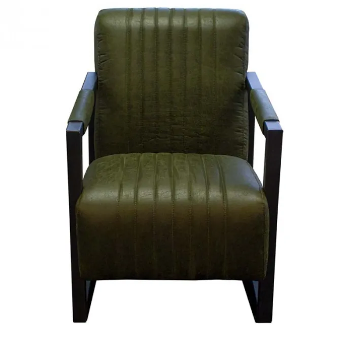 Fauteuil - Capri - leer Colorado groen 08