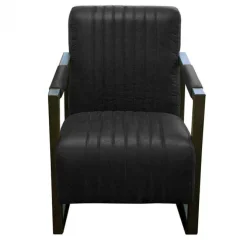 Fauteuil - Capri - leer Colorado antraciet 01
