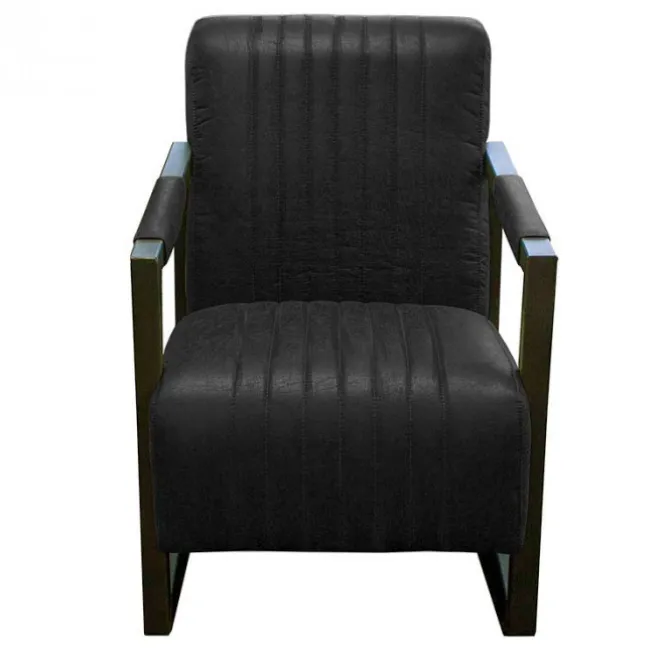 Fauteuil - Capri - leer Colorado antraciet 01
