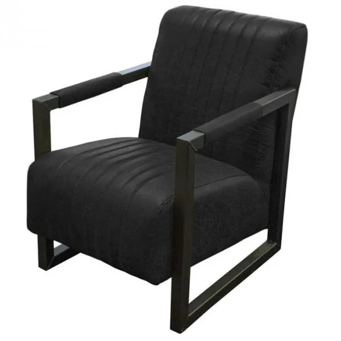 Fauteuil - Capri - leer Colorado antraciet 01