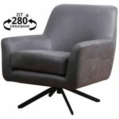 Fauteuil - Dion - stof Soft antraciet