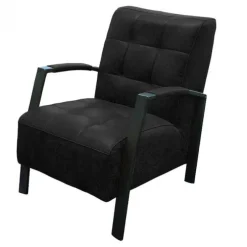 Fauteuil - Elba - leer Colorado antraciet 01