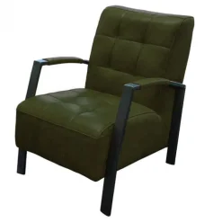 Fauteuil - Elba - leer Colorado groen 08