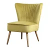 Fauteuil - Eva - stof Velours okergeel