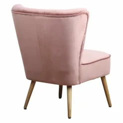 Fauteuil - Eva - stof Velours roze