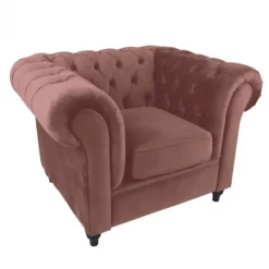 Fauteuil - Giethoorn - Kronos fluweel roze 29