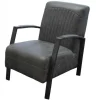 Fauteuil - Giulietta - lederlook Missouri antraciet 09