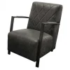 Fauteuil - Isabella - lederlook Missouri antraciet 09