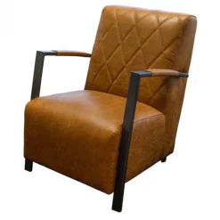 Fauteuil - Isabella - lederlook Missouri cognac 03