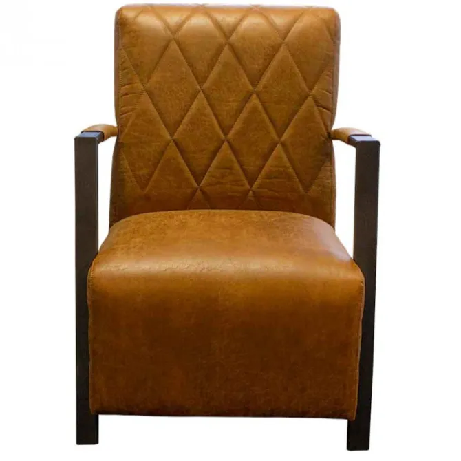 Fauteuil - Isabella - lederlook Missouri cognac 03