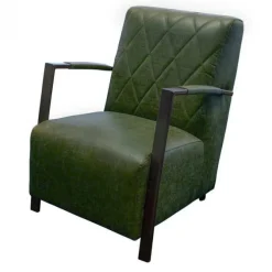 Fauteuil - Isabella - Lederlook Missouri groen 10