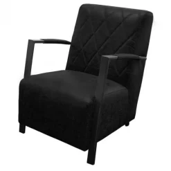 Fauteuil - Isabella - leer Colorado antraciet 01