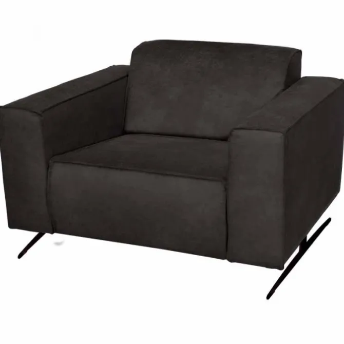Fauteuil - Lambada - leer Colorado antraciet 01