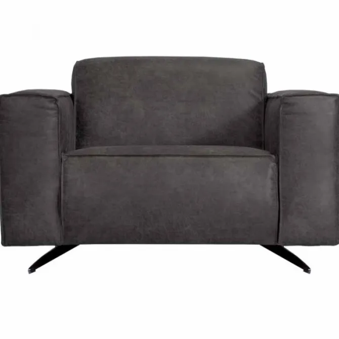 Fauteuil - Lambada - leer Hunter grijs 104