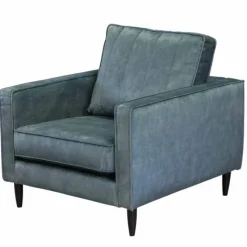 Fauteuil - Linje - velours Adore blauw 158