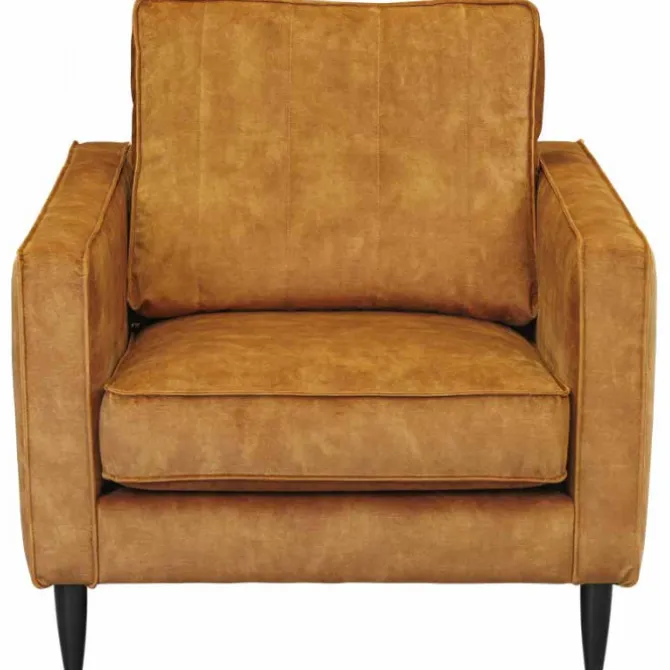 Fauteuil - Linje - velours Adore cognac 28